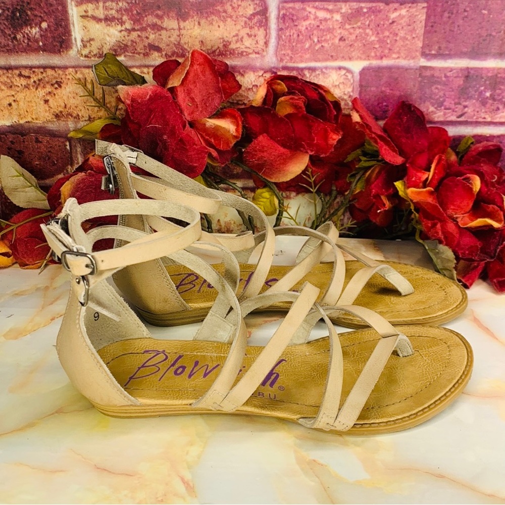 Blowfish Tan Strappy Sandals